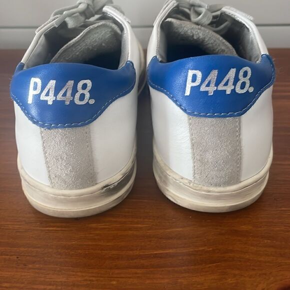 P448 You Can Surf Later White Leather Sneakers - Picture 5 of 8